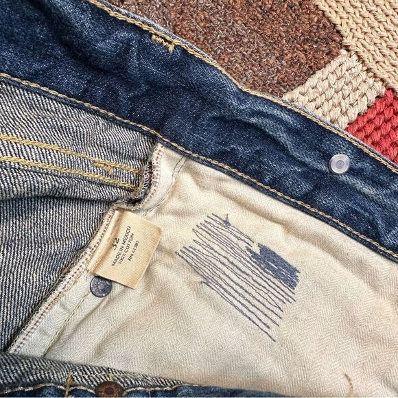 Polo Ralph Lauren Lawrence Repaired Destroyed Denim Mini Skirt - Picture 5 of 16